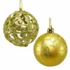 Christmas Baubles Golden Plastic 6 x 6 x 6 cm (12 Units)