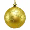 Christmas Baubles Golden Plastic 6 x 6 x 6 cm (12 Units)