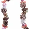 Christmas garland White Pink Plastic Foam Pineapples 150 cm