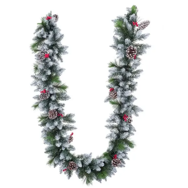 Christmas garland Green Multicolour Polyethylene Plastic Pineapples 270 cm