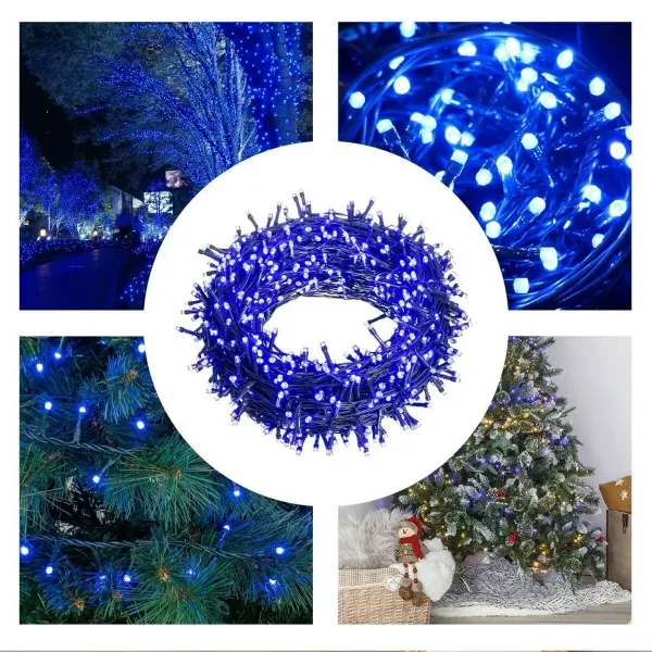 Wreath of LED Lights 15 m Blue White 3,6 W