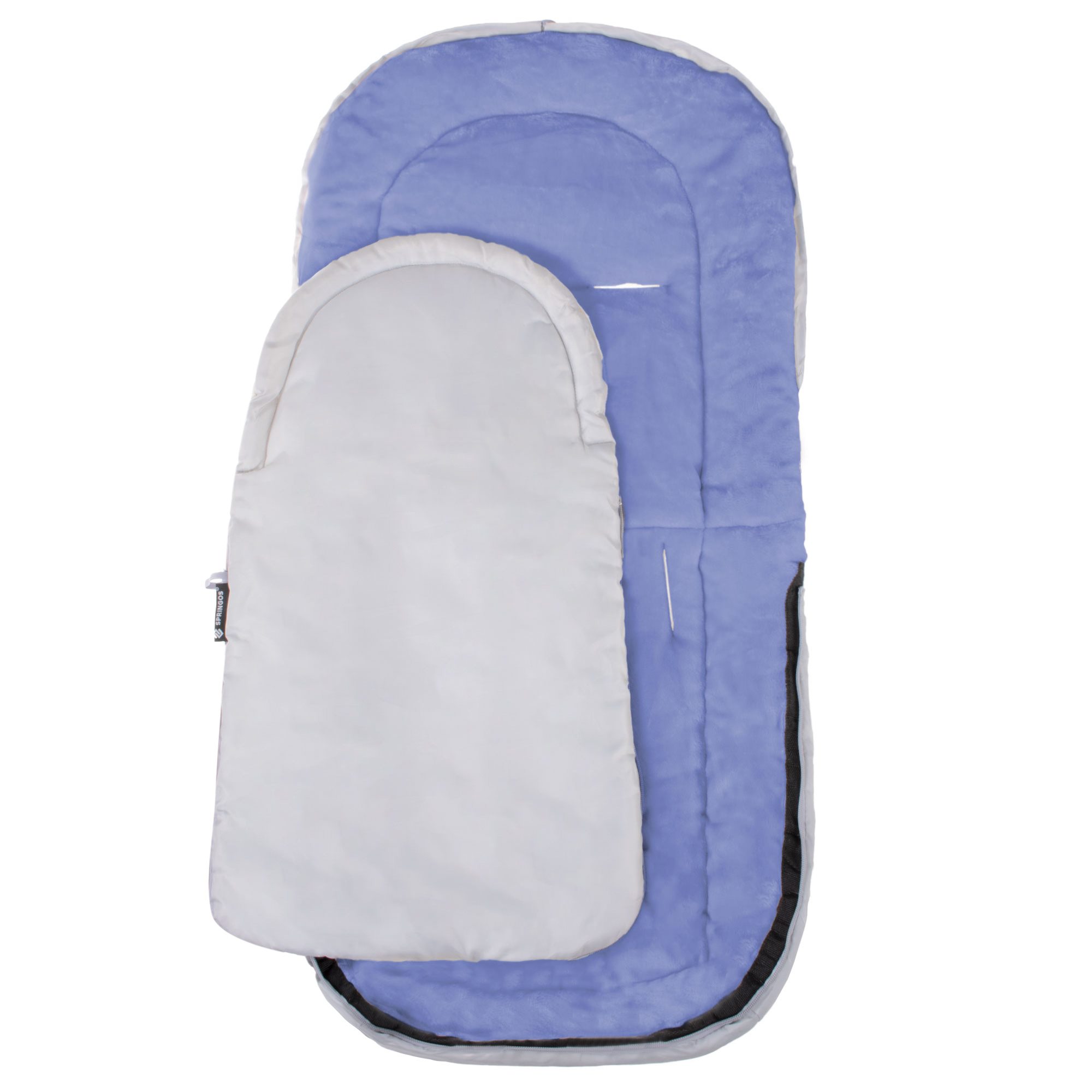 Sleeping bag Springos SB0036, 4-in-1, for stroller, sled, and carrycot, with bag, 90 cm, gray-blue