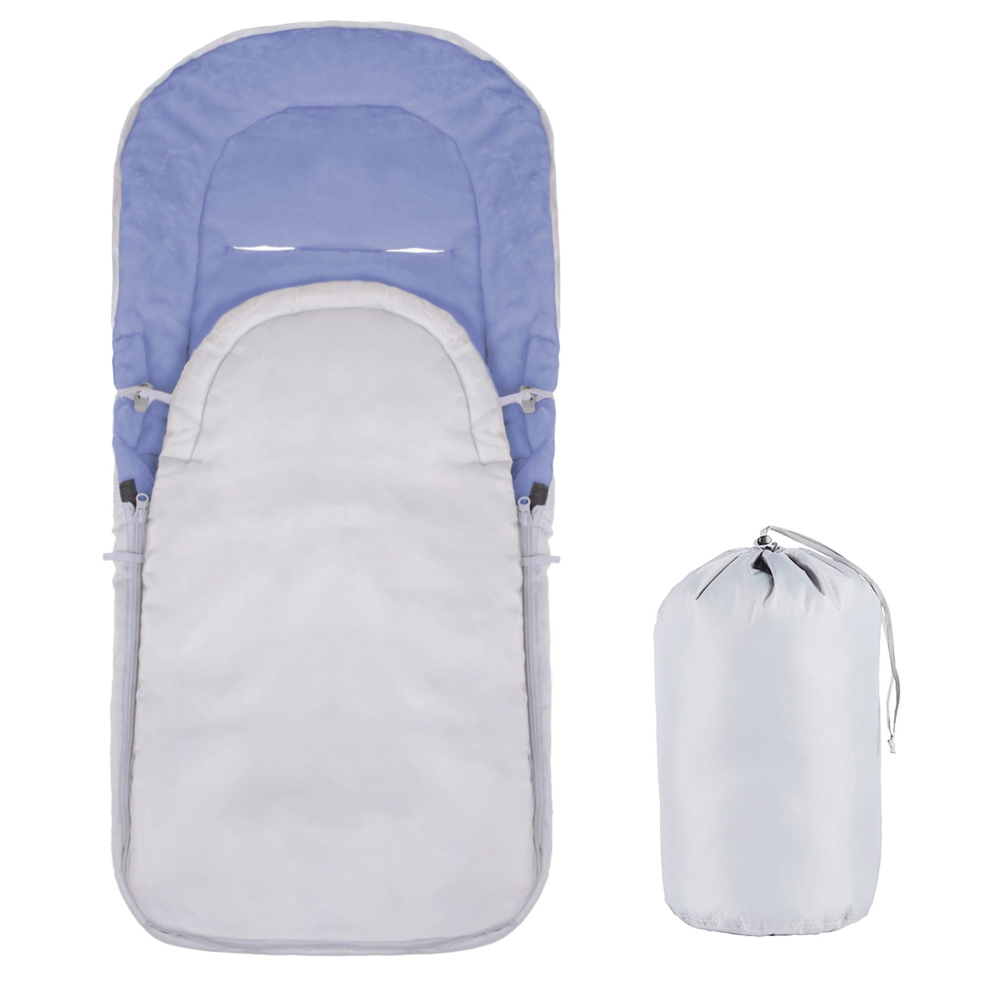 Sleeping bag Springos SB0036, 4-in-1, for stroller, sled, and carrycot, with bag, 90 cm, gray-blue