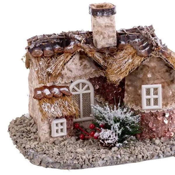 Christmas bauble Multicolour Natural Polyfoam House 18 x 22 x 15 cm