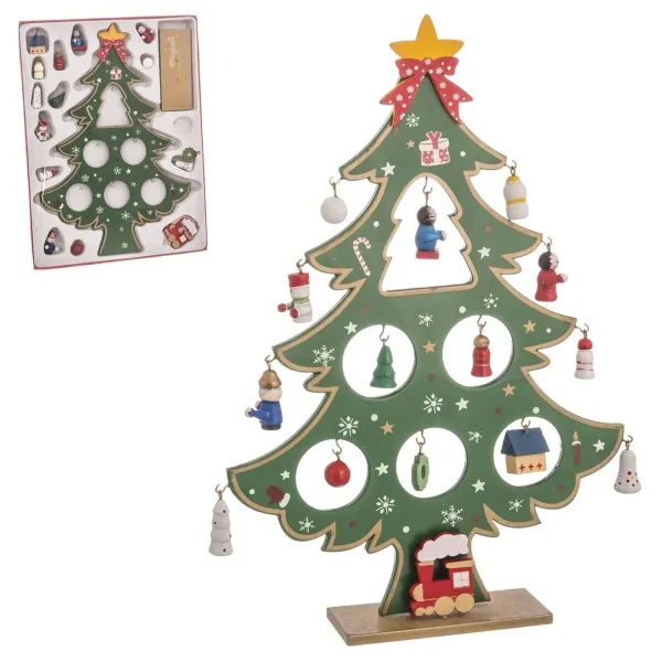 Christmas bauble Multicolour MDF Wood Christmas Tree 26 cm