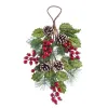 Door Hanger Christmas Red Green Natural Plastic 43 cm