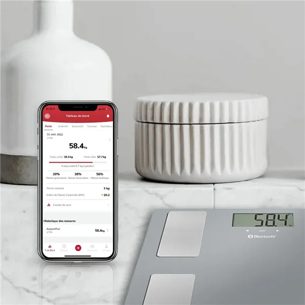 Digital Bathroom Scales Terraillon Smart Connect Grey