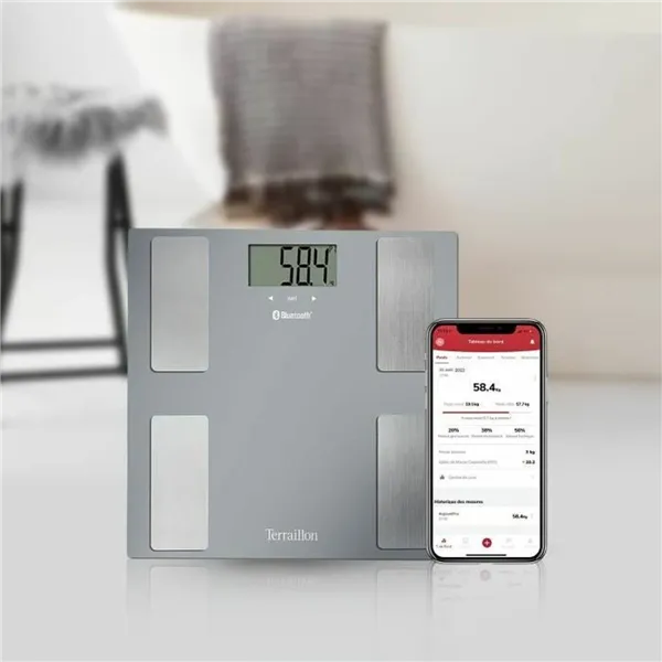 Digital Bathroom Scales Terraillon Smart Connect Grey