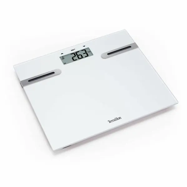 Digital Bathroom Scales Terraillon Tracker 14660 White Glass