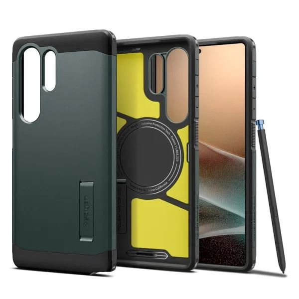 Spigen Tough Armor MagSafe - Case for Samsung Galaxy S25 Ultra (Abyss Green)