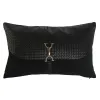 Cushion Home ESPRIT Black Golden 50 x 10 x 30 cm