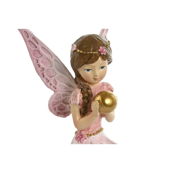 Decorative Figure Home ESPRIT Pink Fairy 7,5 x 6,5 x 11 cm