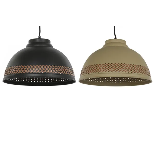 Ceiling Light DKD Home Decor Brown Black Cream Metal 50 W 39 x 39 x 22 cm (2 Units)