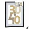 Wall photo frame Black Plastic MDF Wood 42,5 x 2,5 x 52,5 cm (6 Units)