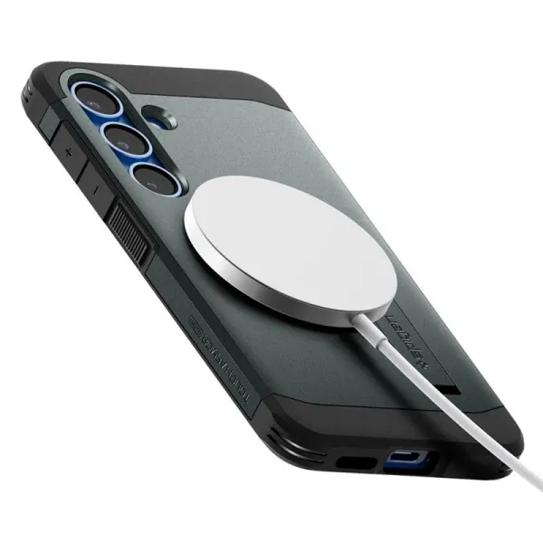 Spigen Tough Armor MagSafe - Case for Samsung Galaxy S25+ (Abyss Green)