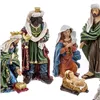 Christmas bauble Multicolour Polyresin Nativity/Bethlehem 31,5 cm (9 Pieces)