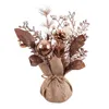 Christmas bauble Copper Plastic Pineapples Plant pot 15 x 15 x 30 cm