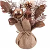 Christmas bauble Copper Plastic Pineapples Plant pot 15 x 15 x 30 cm