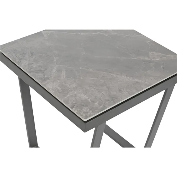 Side table Home ESPRIT Grey Metal 51 x 51 x 53 cm