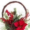 Christmas bauble Red Multicolour Rattan Plastic Pineapples Basket 43,18 cm