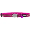 Dog collar Red Dingo STYLE STARS LIME ON HOT PINK 41-63 cm