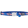 Dog collar Red Dingo STYLE US FLAG 41-63 cm