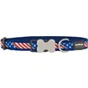 Dog collar Red Dingo STYLE US FLAG 41-63 cm