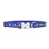 Dog collar Red Dingo STYLE LIGHTNING Navy Blue