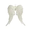 Christmas bauble Angel Wings White Plastic Glitter 13 x 14,5 x 2,5 cm (24 Units)