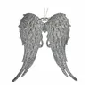 Christmas bauble Angel Wings Silver Plastic Glitter 13 x 14,5 x 2,5 cm (24 Units)