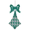 Christmas bauble Lasso Rhombus Green Plastic Glitter 7,5 x 1 x 15,5 cm (24 Units)