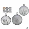 Set of Christmas balls Ø 6 cm Silver PVC (12 Units)