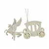 Christmas bauble Magical Carriage Mother of pearl Plastic Glitter 15 x 8,5 x 4,5 cm (24 Units)