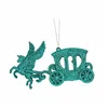 Christmas bauble Magical Carriage Green Plastic Glitter 15 x 8,5 x 4,5 cm (24 Units)