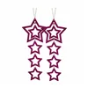 Christmas Decorations Set Star Fuchsia 19 x 0,2 x 23 cm (24 Units)