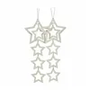 Christmas Decorations Set Stars Mother of pearl 19 x 0,2 x 23 cm (24 Units)