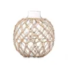 Decorative bauble Transparent Natural 21 x 23 cm (4 Units)