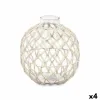 Decorative bauble White Transparent 21 x 23 cm (4 Units)