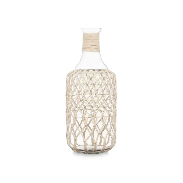 Bottle White Transparent 19 x 48 cm Decorative (2 Units)