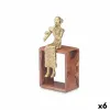 Decorative Figure Recorder Brown Wood Metal 13 x 27 x 13 cm