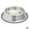 Dog Feeder Silver Grey Rubber Metal 22 x 6 x 22 cm (12 Units)