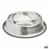 Dog Feeder Silver Grey Rubber Metal 26 x 7 x 26 cm (12 Units)