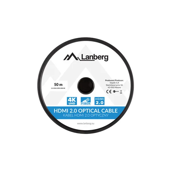 HDMI Cable Lanberg CA-HDMI-20FB-0500-BK 50 m