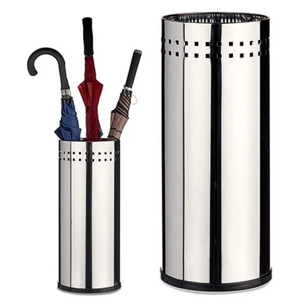 Umbrella stand Silver Steel Plastic 21 x 50 x 21 cm (2 Units)