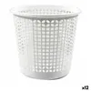 Rubbish bin Dem Office White 27 x 27 x 25 cm (12 Units) (ø 27 x 25,5 cm)