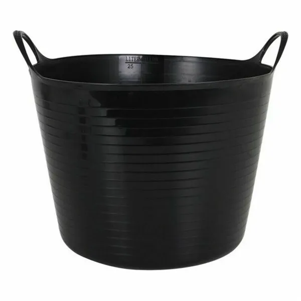 Multi-purpose Plastic Basket Dem Flexy Black (26 l) (Ø 39 cm)