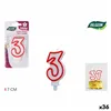 Candle Set Algon Red (36 Units)