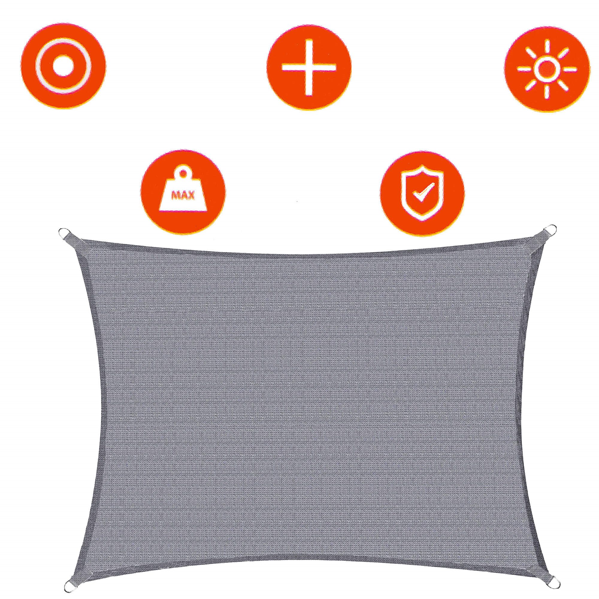 Sun sail Springos SN1070 4 x 2m light grey | Buy online — Megaluks