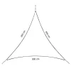 Sun sail Springos SN1057 3 x 3 x 3m light grey