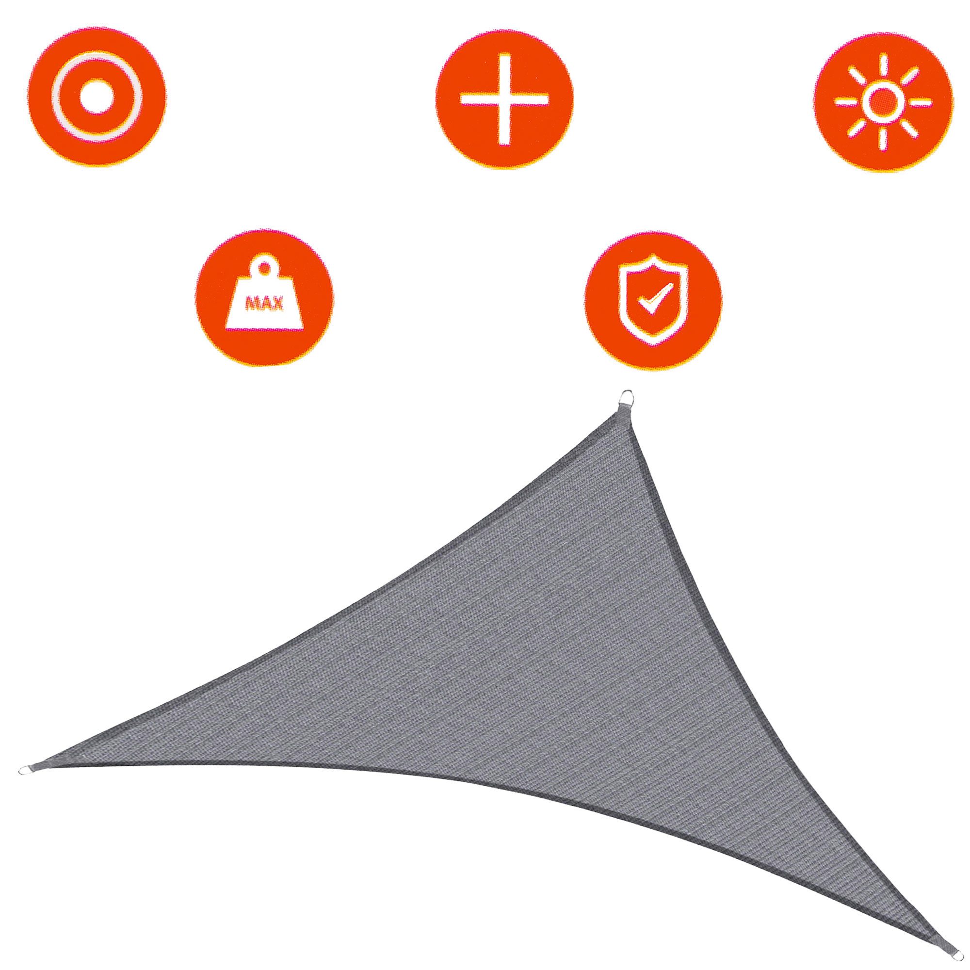 Sun sail Springos SN1057 3 x 3 x 3m light grey